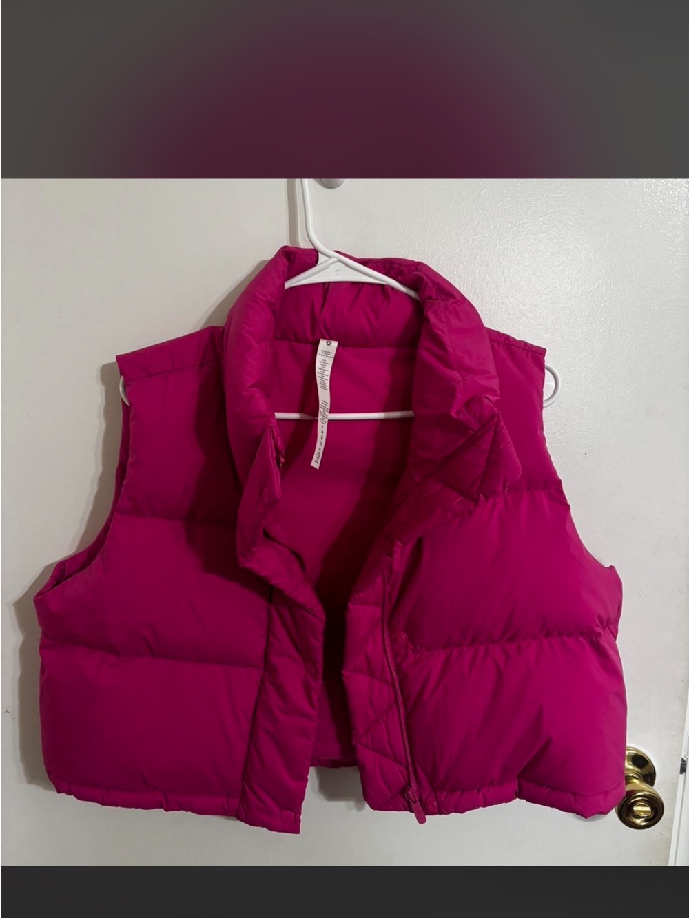 lululemon athletica sonic pink puffer vest